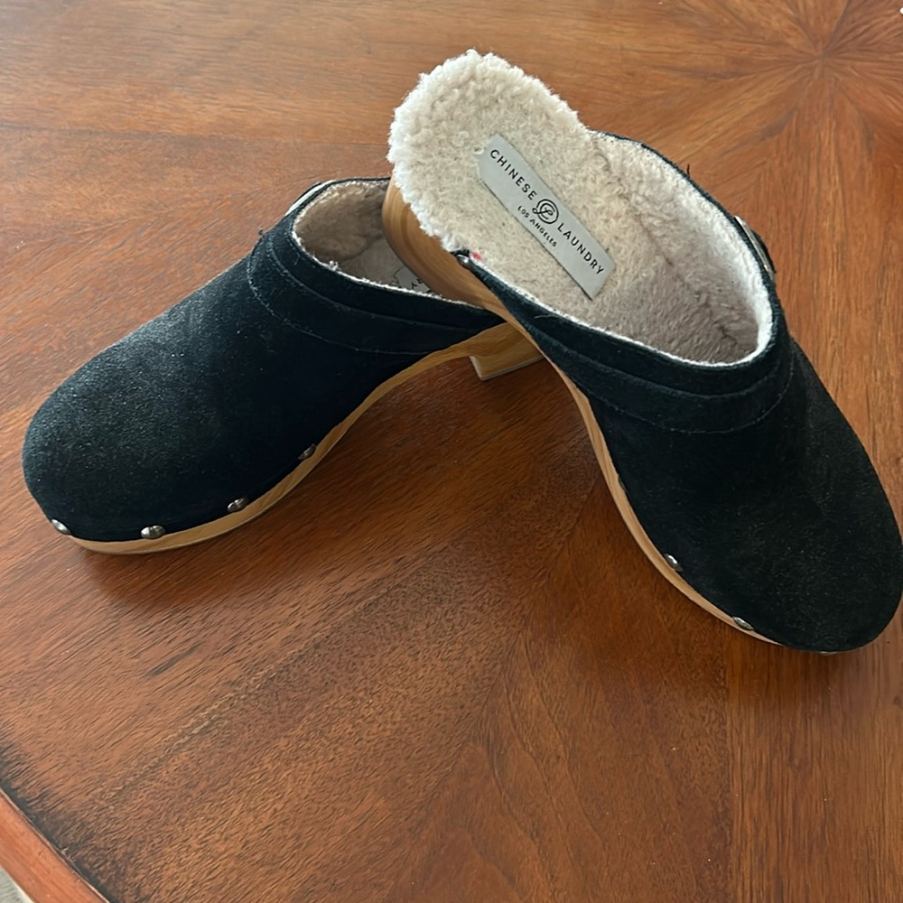 Clogs- Chinese Laundry size 9.5 suade clogs